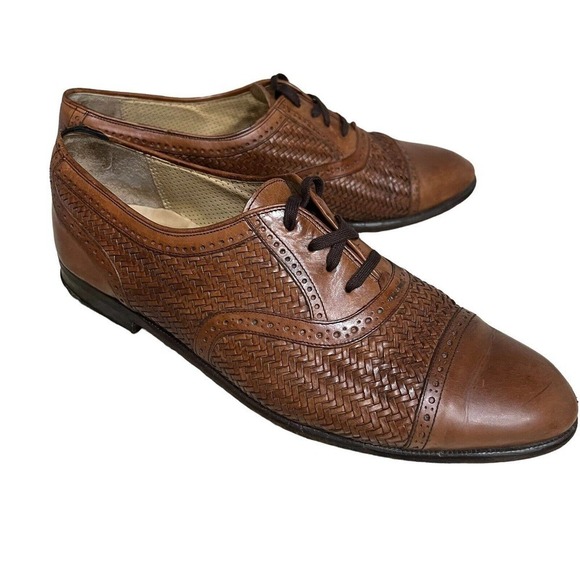 Vintage Mezlan Martinique Derby Captoe Genuine Leather Men\'s 9.5 M Spain